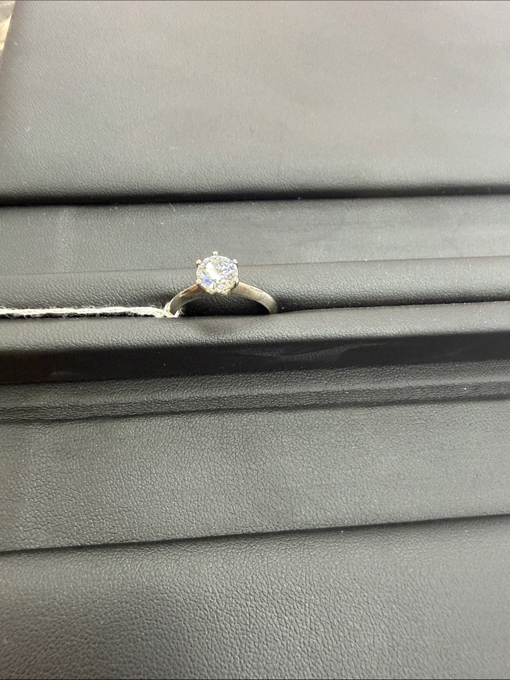 Platinum sterling mossinate ring sz 7.5